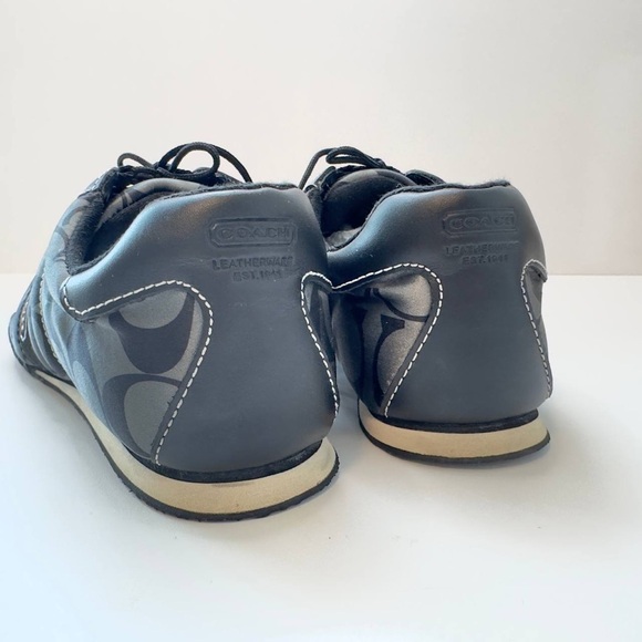 Coach Kirby Q999 Women’s Sneakers – Size 6.5M – Black Signature Logo - Picture 5 of 10